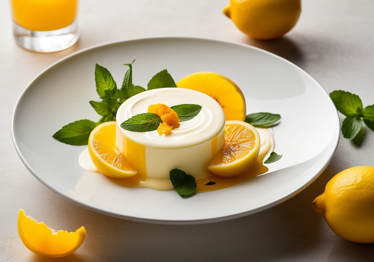 Lemon Yogurt Cream with Saffron
