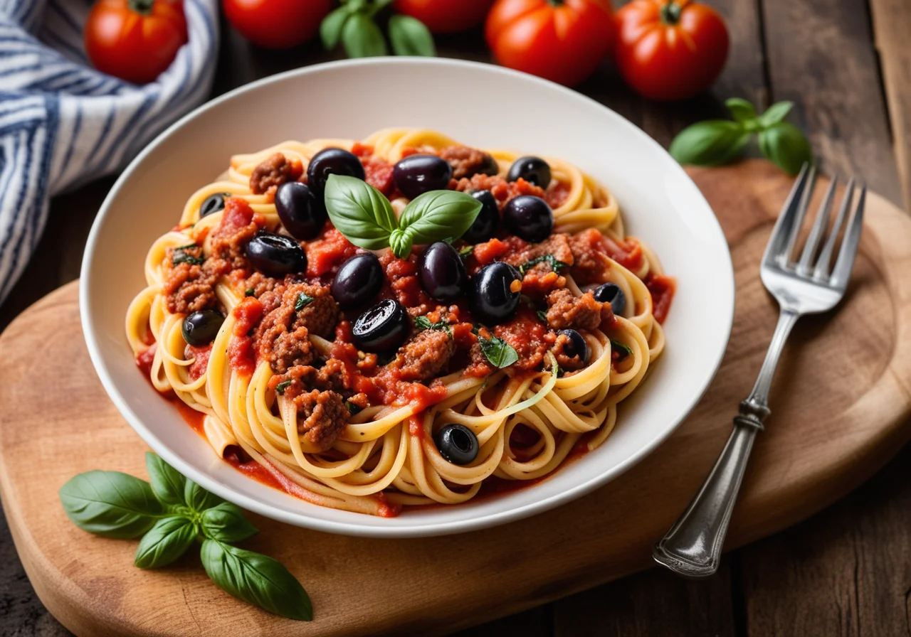 Pasta with Vegetable Sausage Sauce