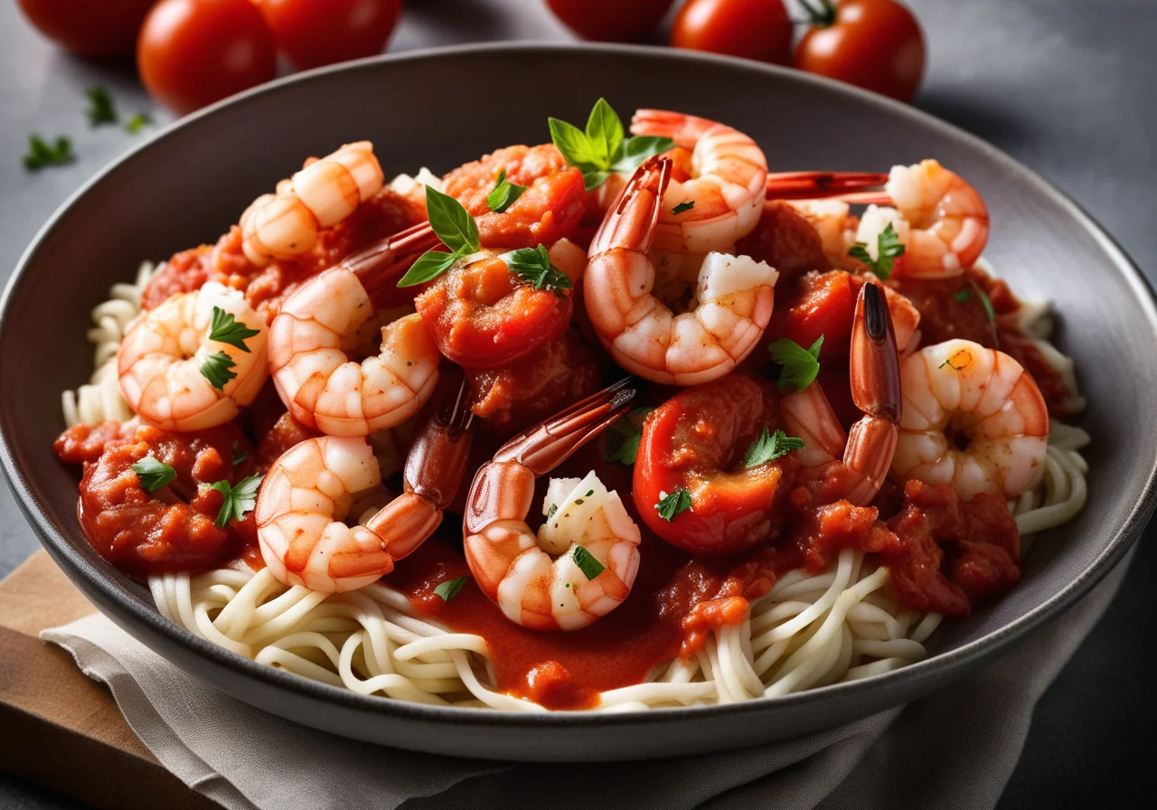 Shrimp with Tomato Sauce