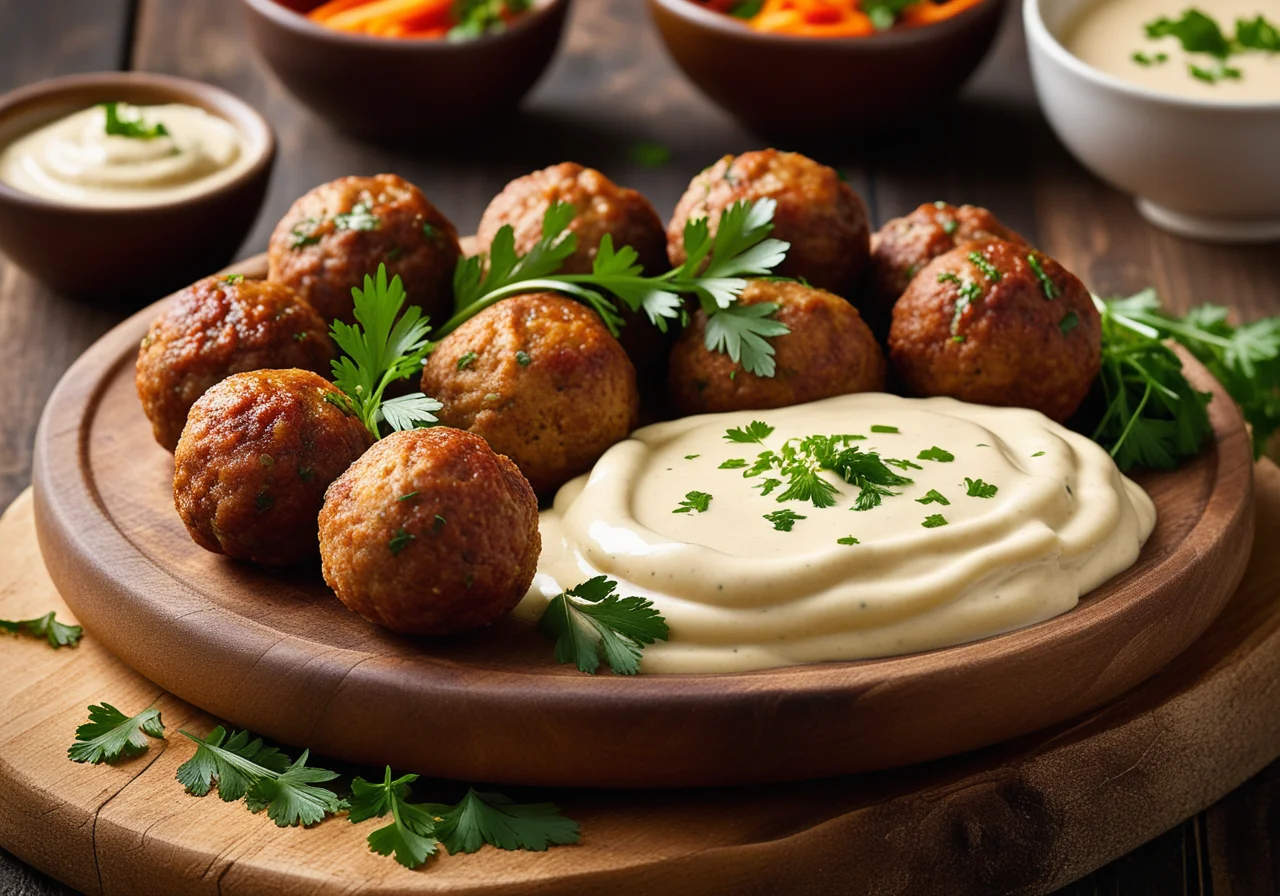 Meatball Veggie Balls with Dip