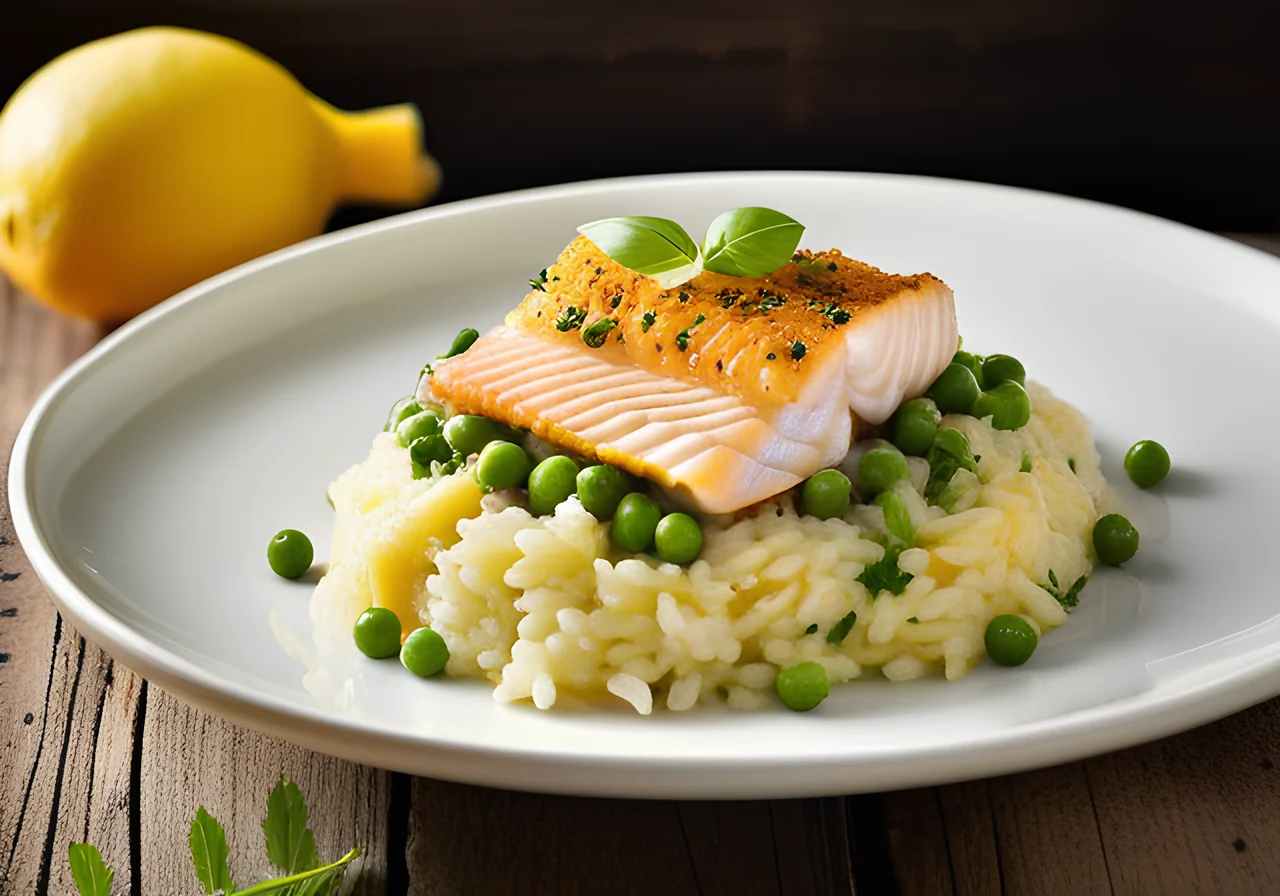 Fish and Pea Risotto