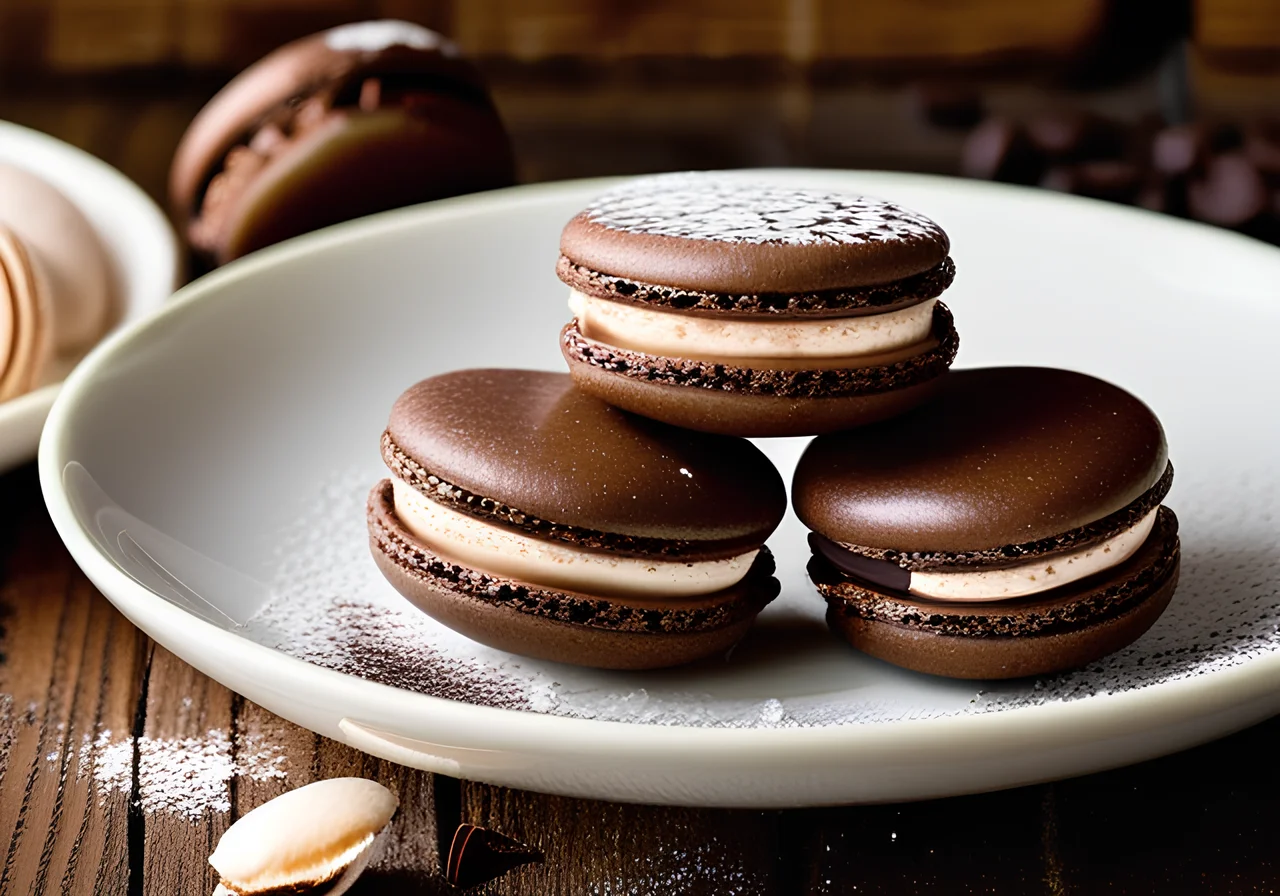 Almond Chocolate Macarons