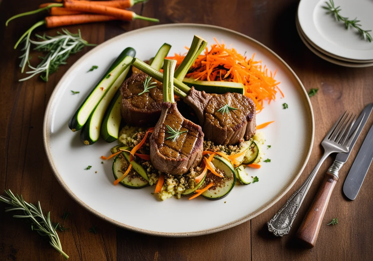 Lamb Chops with Vegetables