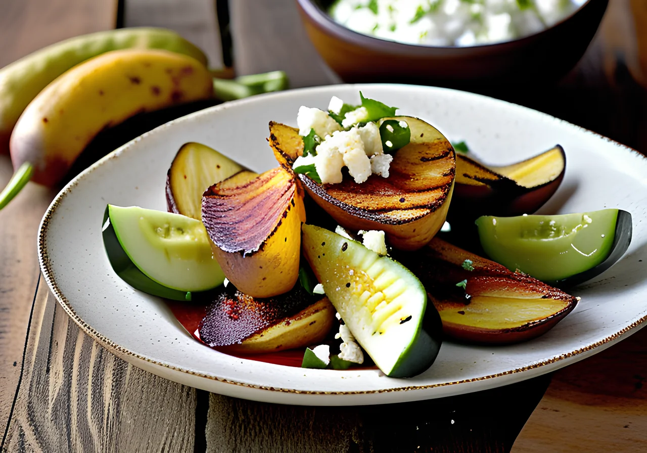 Lime Potatoes with Pak Choi and Cucumber Salsa