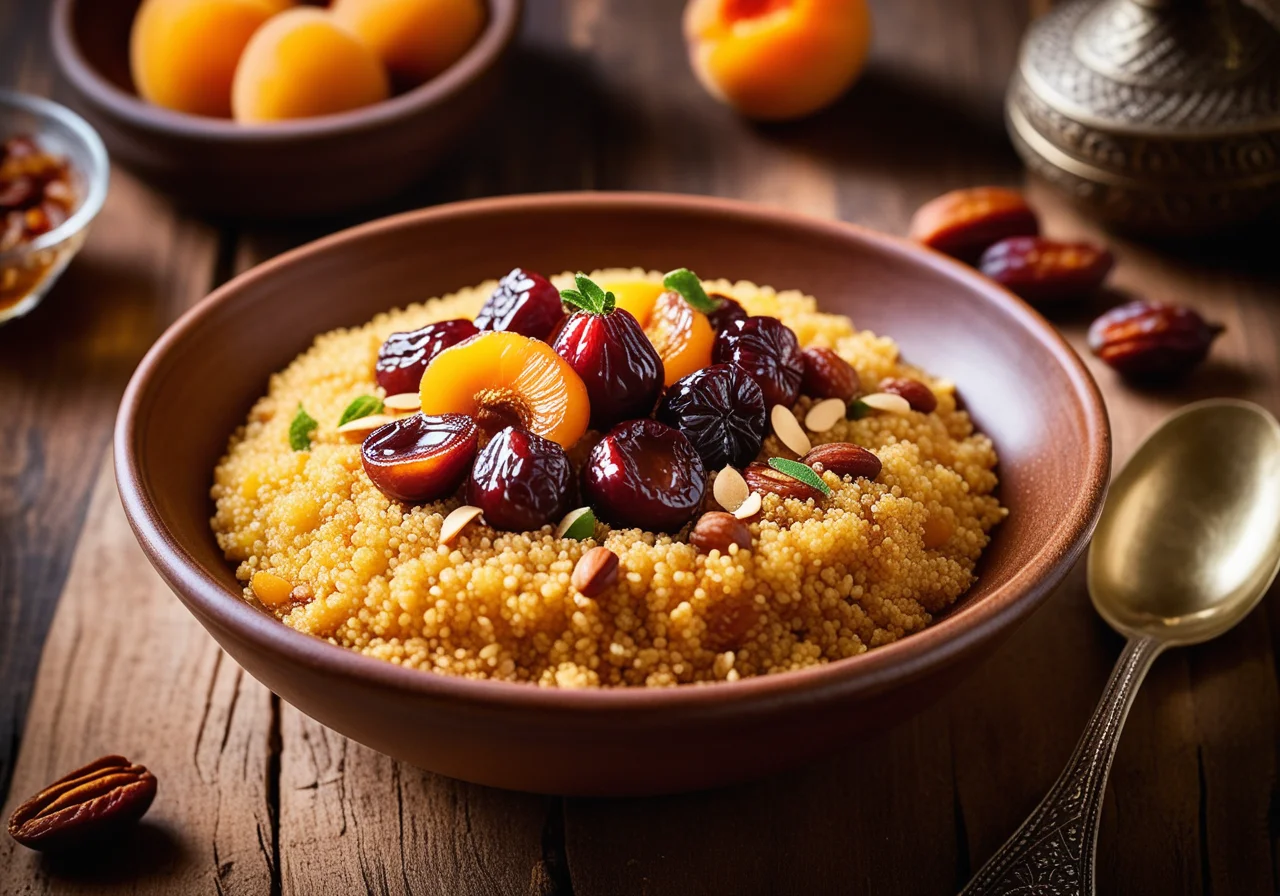 Moroccan Couscous with Dried Fruit and Nuts