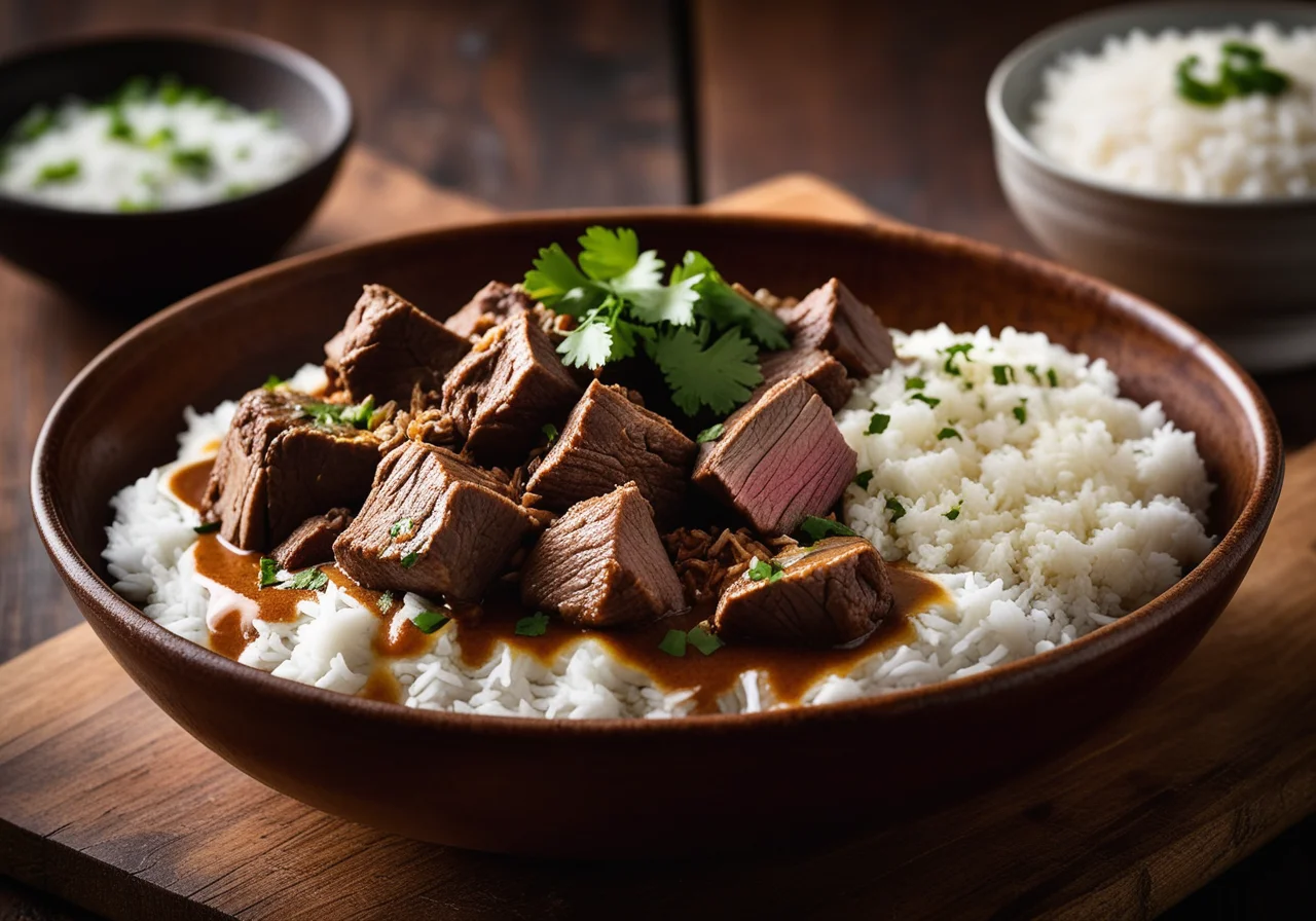 Lamb Shoulder Curry on Rice