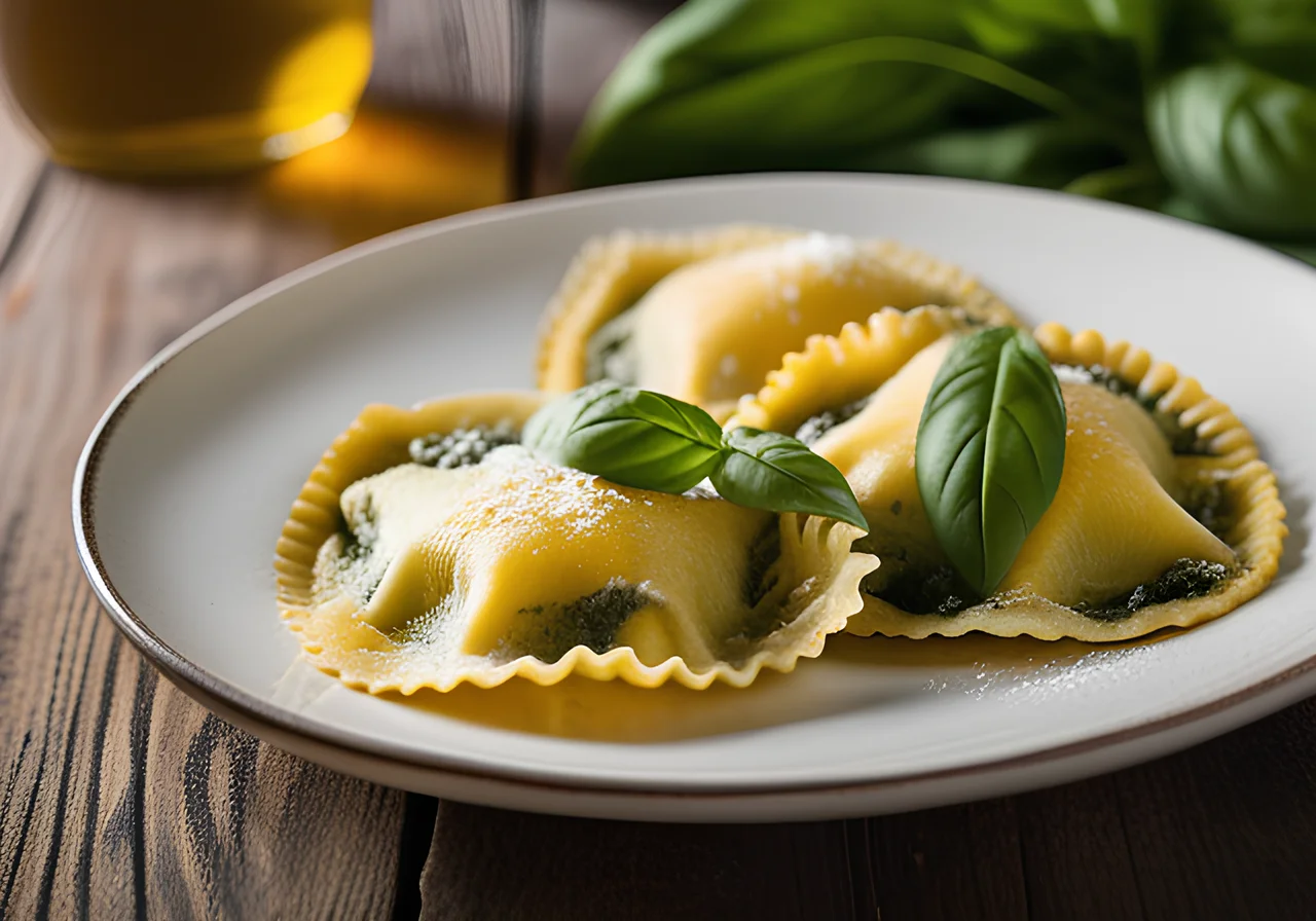 Spinach and Ricotta Filled Ravioli