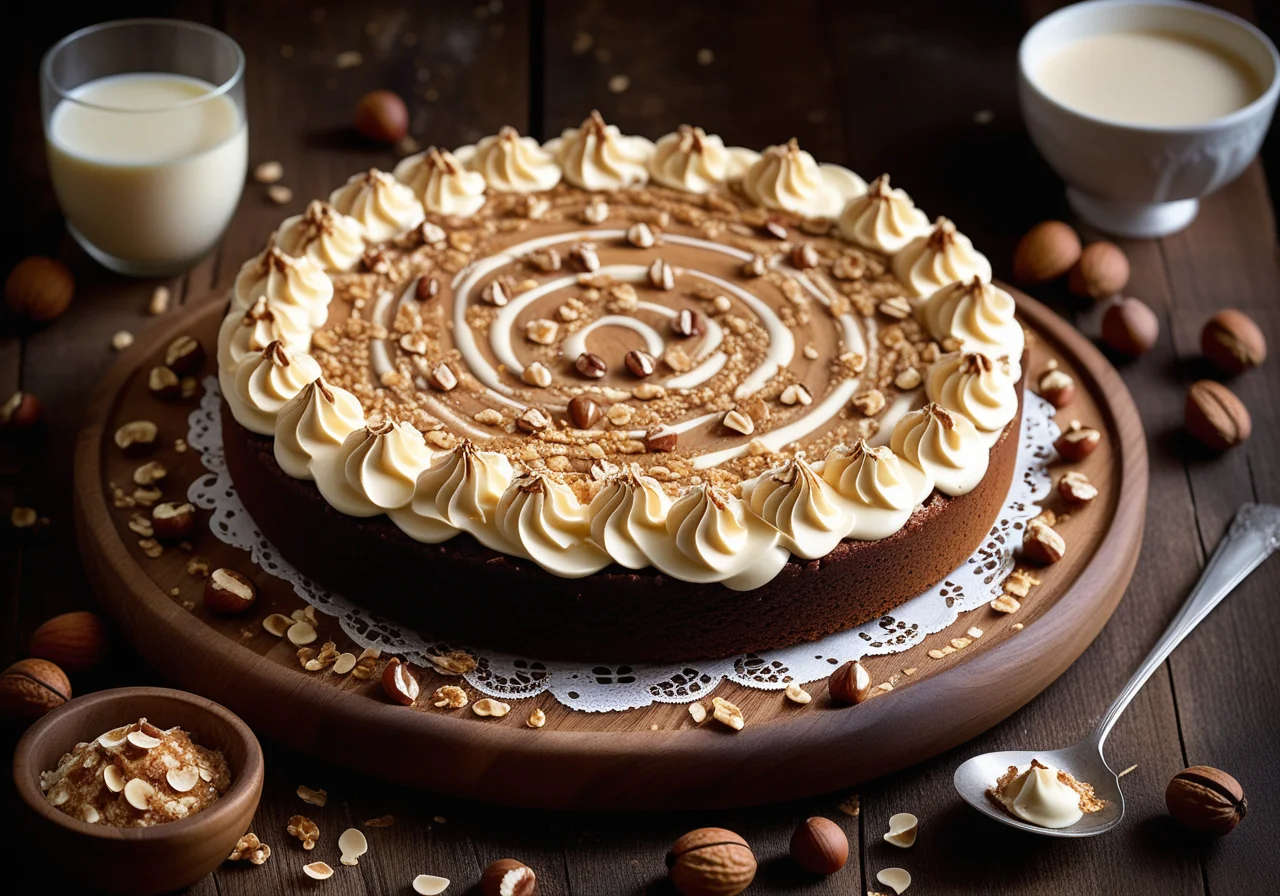 Hazelnut Toffee Cake