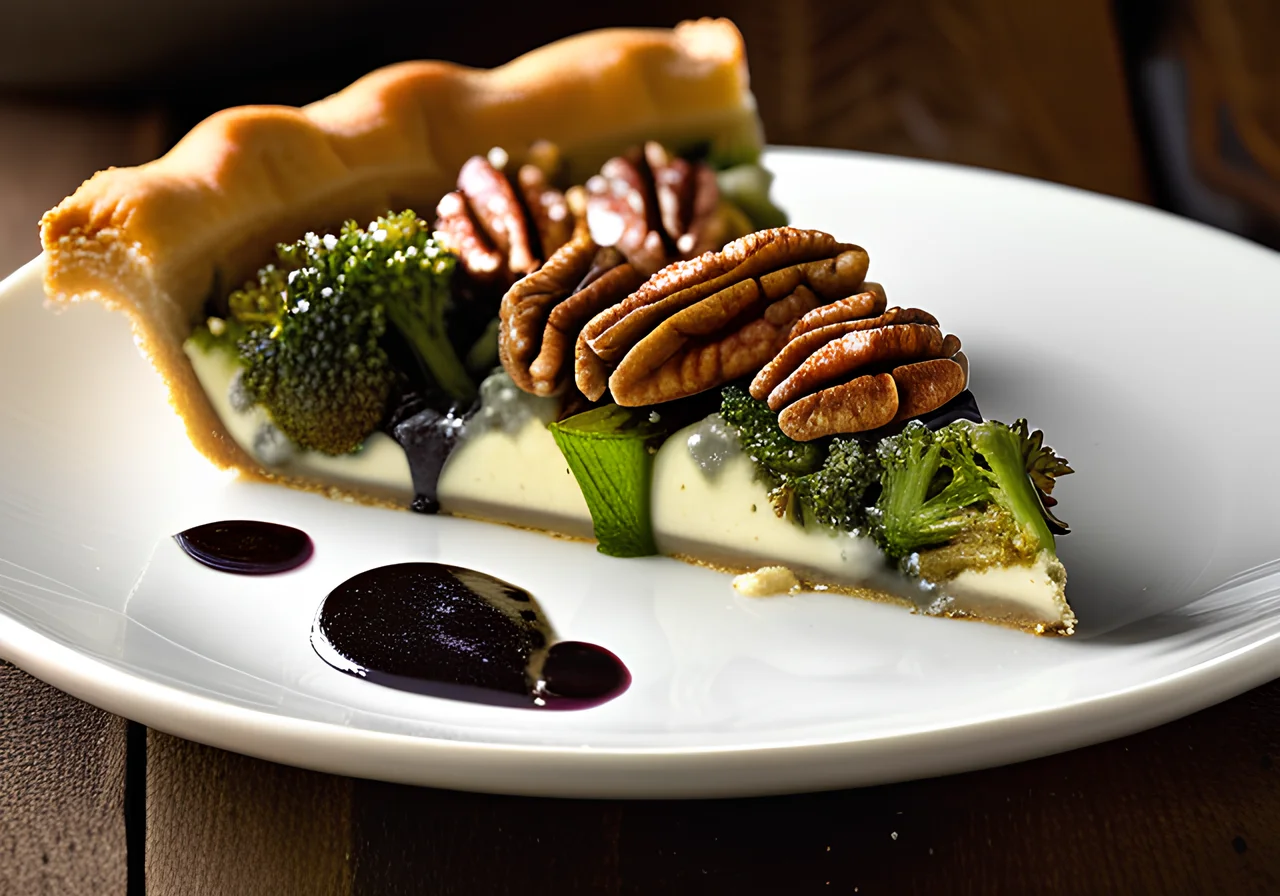 Broccoli, Gorgonzola and Pear Relish Tart