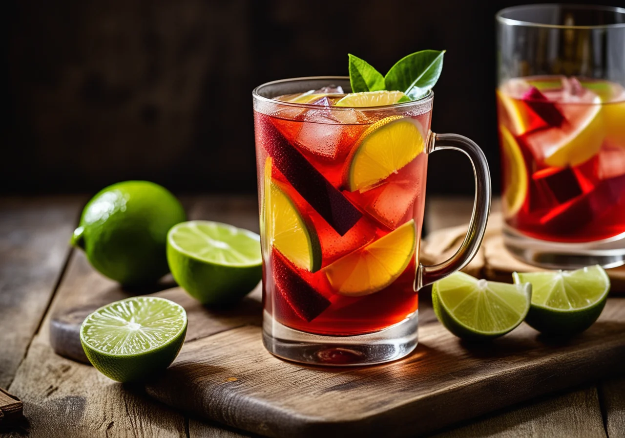 Fruit Tea Drink Without Alcohol