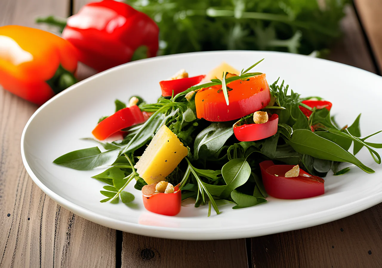 Arugula Salad with Olive Crostini