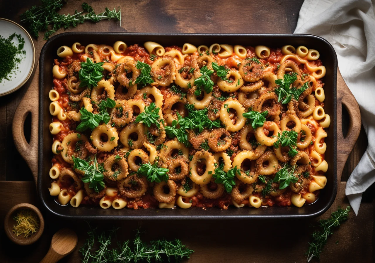 Octopus in Pasta Casserole