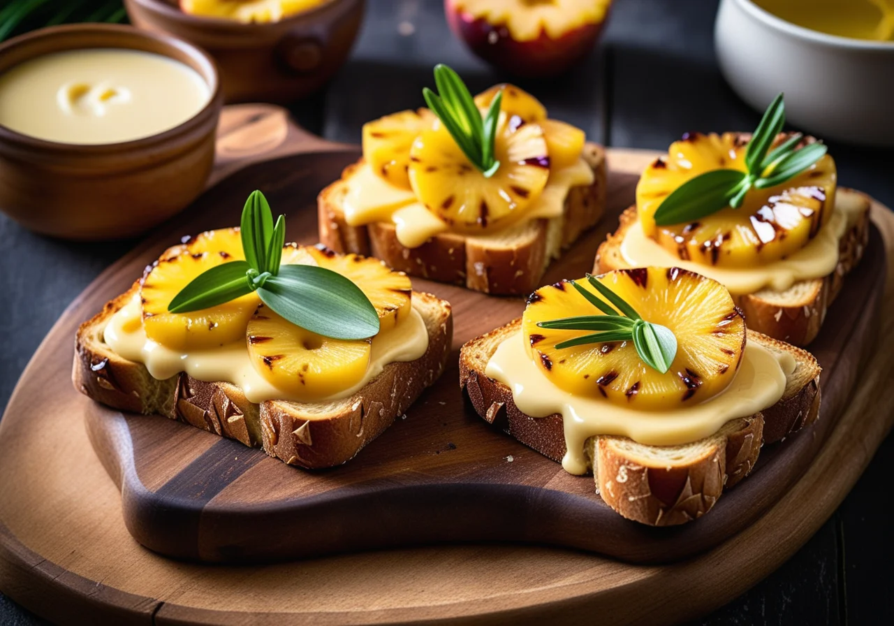Baked Pineapple Cheese Toast