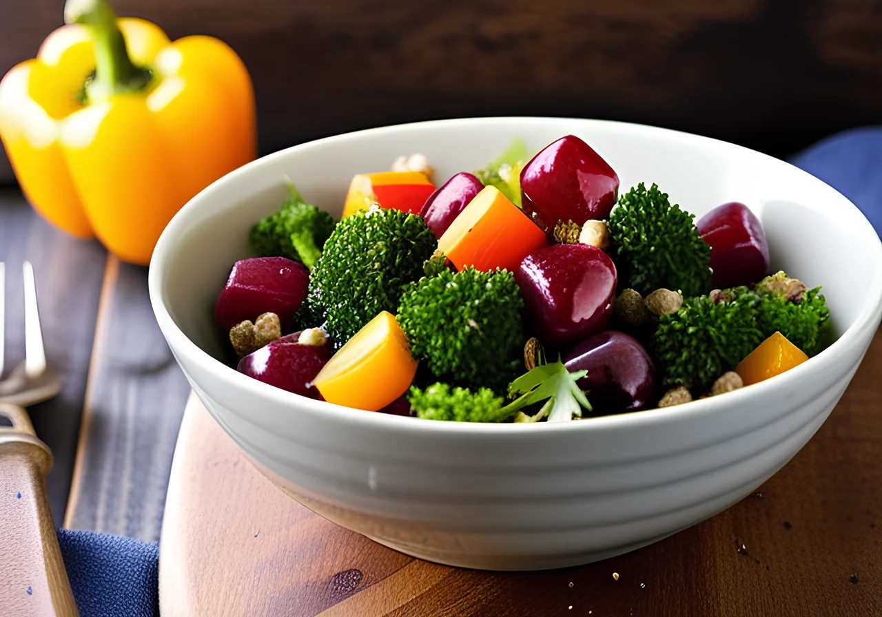 Buckwheat Broccoli Salad with Grapes