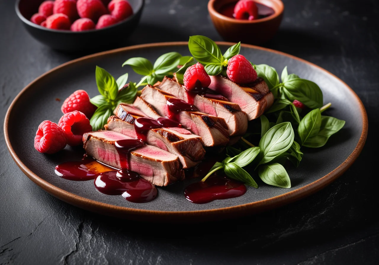 Duck Breast with Spicy Raspberry Sauce