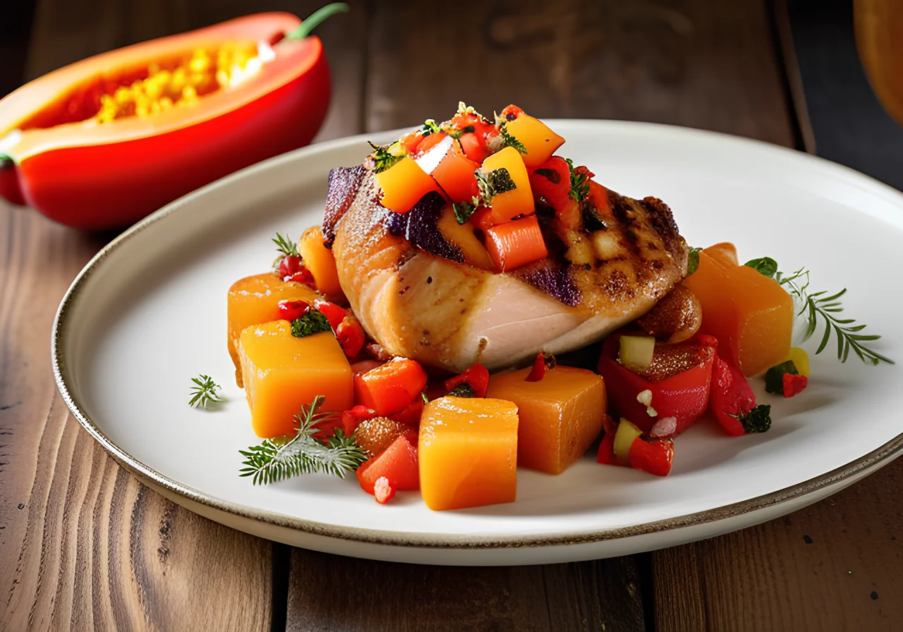 Chicken Thighs with Papaya Salsa