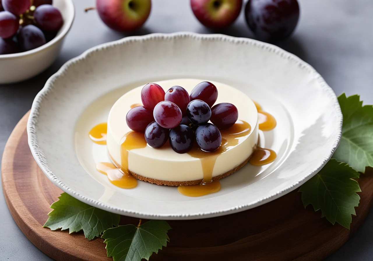 Apple Dessert with Grapes