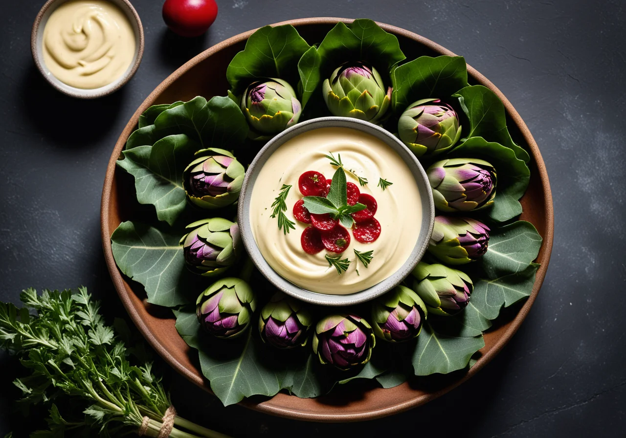 Artichokes with Dressing