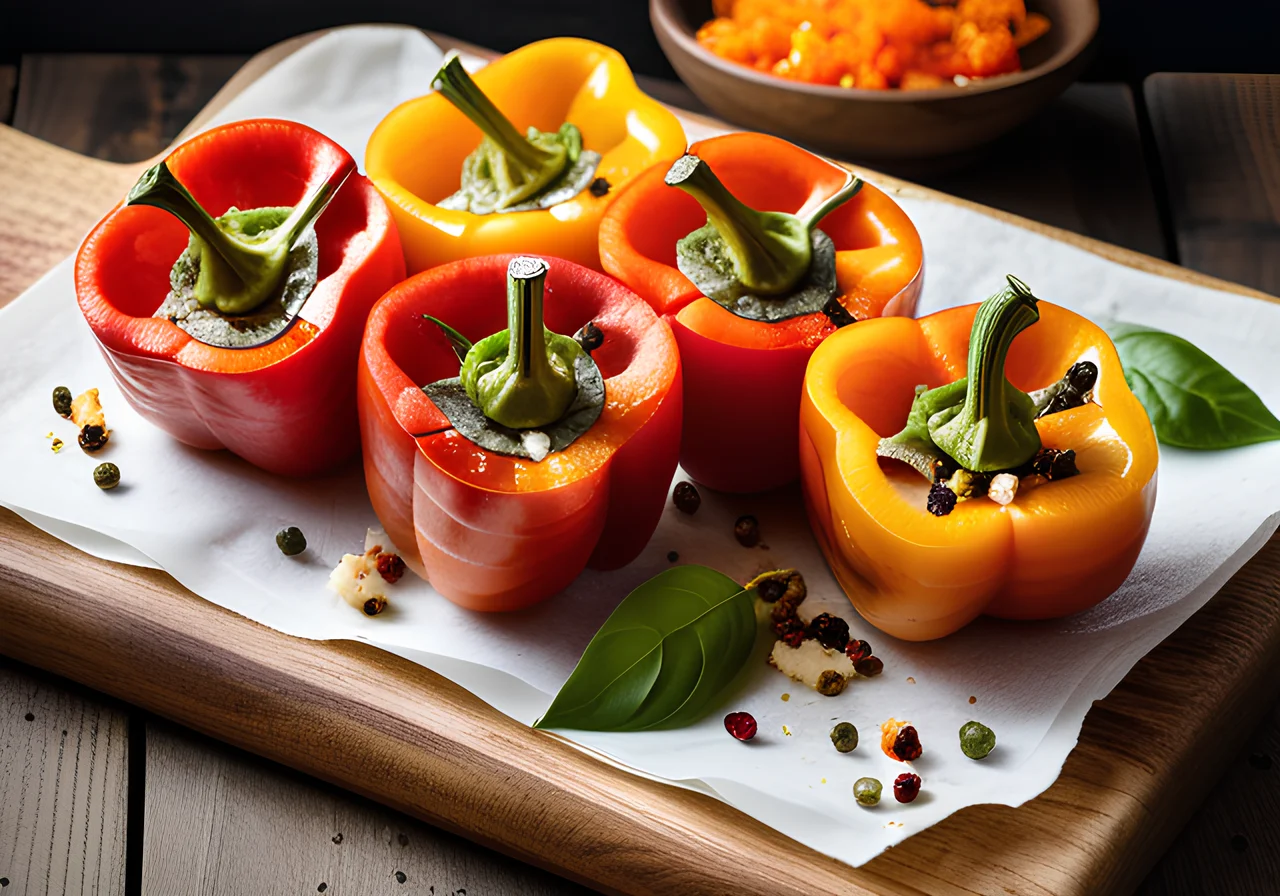 Feta‑Stuffed Bell Peppers