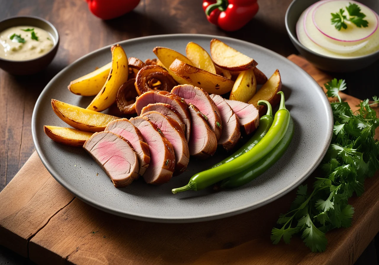 Pork Tenderloin with Fried Potatoes
