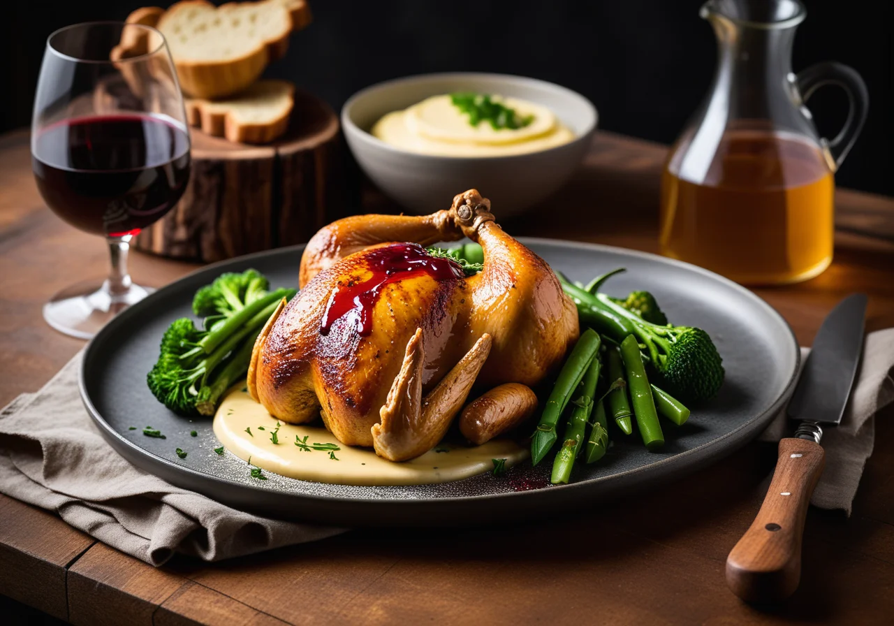 Young Chicken with Semolina Patties