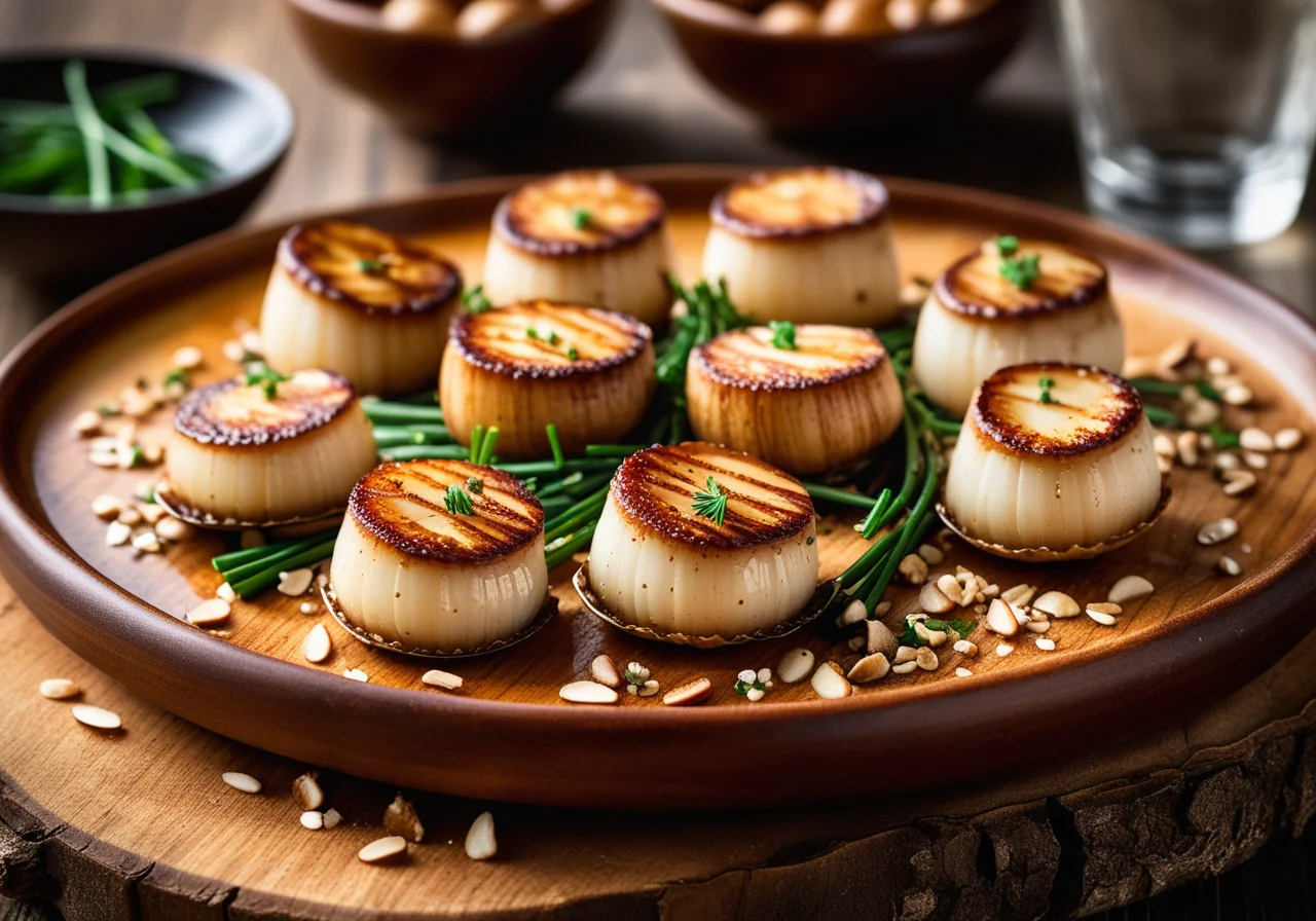 Scallops with Mushrooms