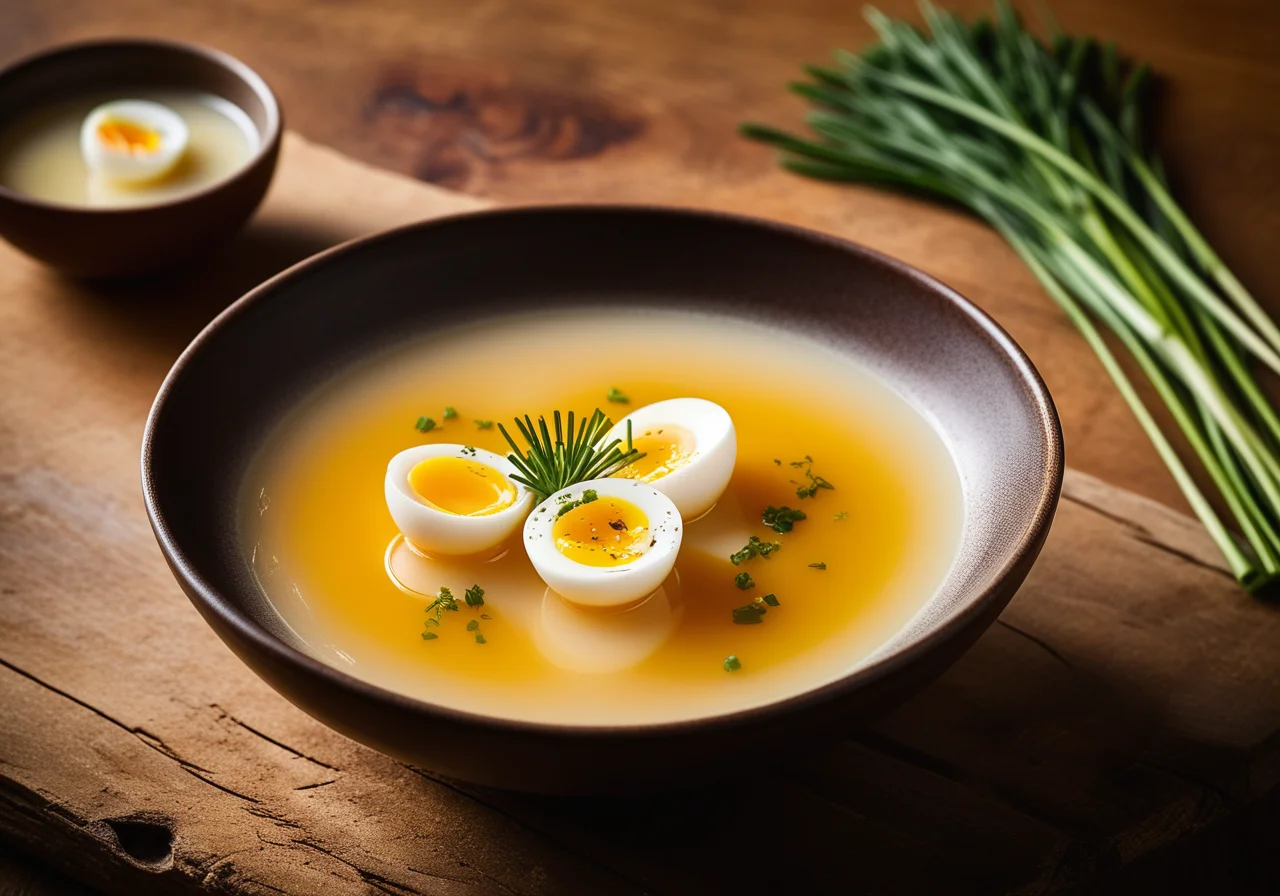 Meat Broth with Egg Yolk