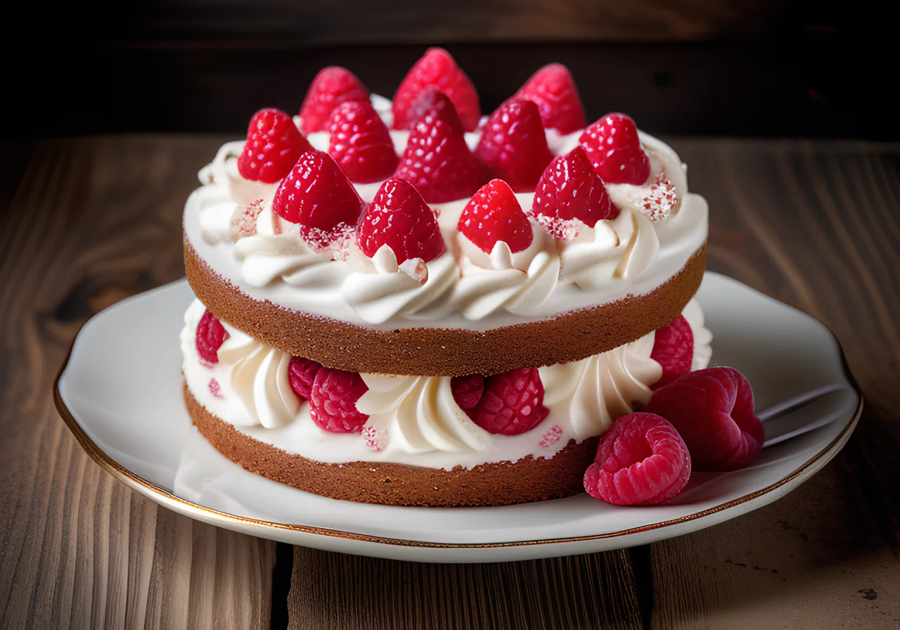 Raspberry Cream Cake