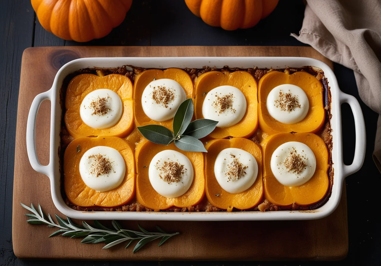 Pumpkin Gratin with Mozzarella
