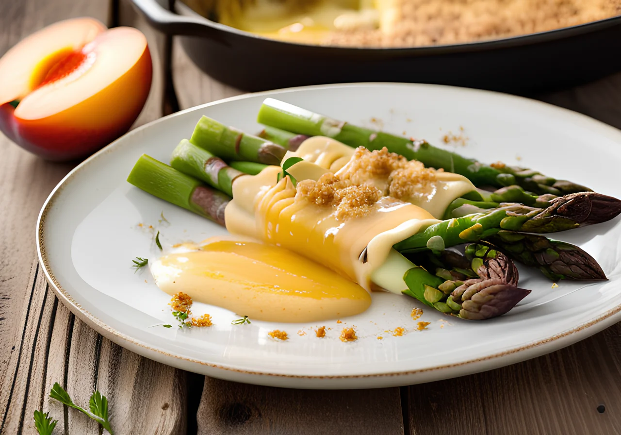Asparagus Peach Gratin