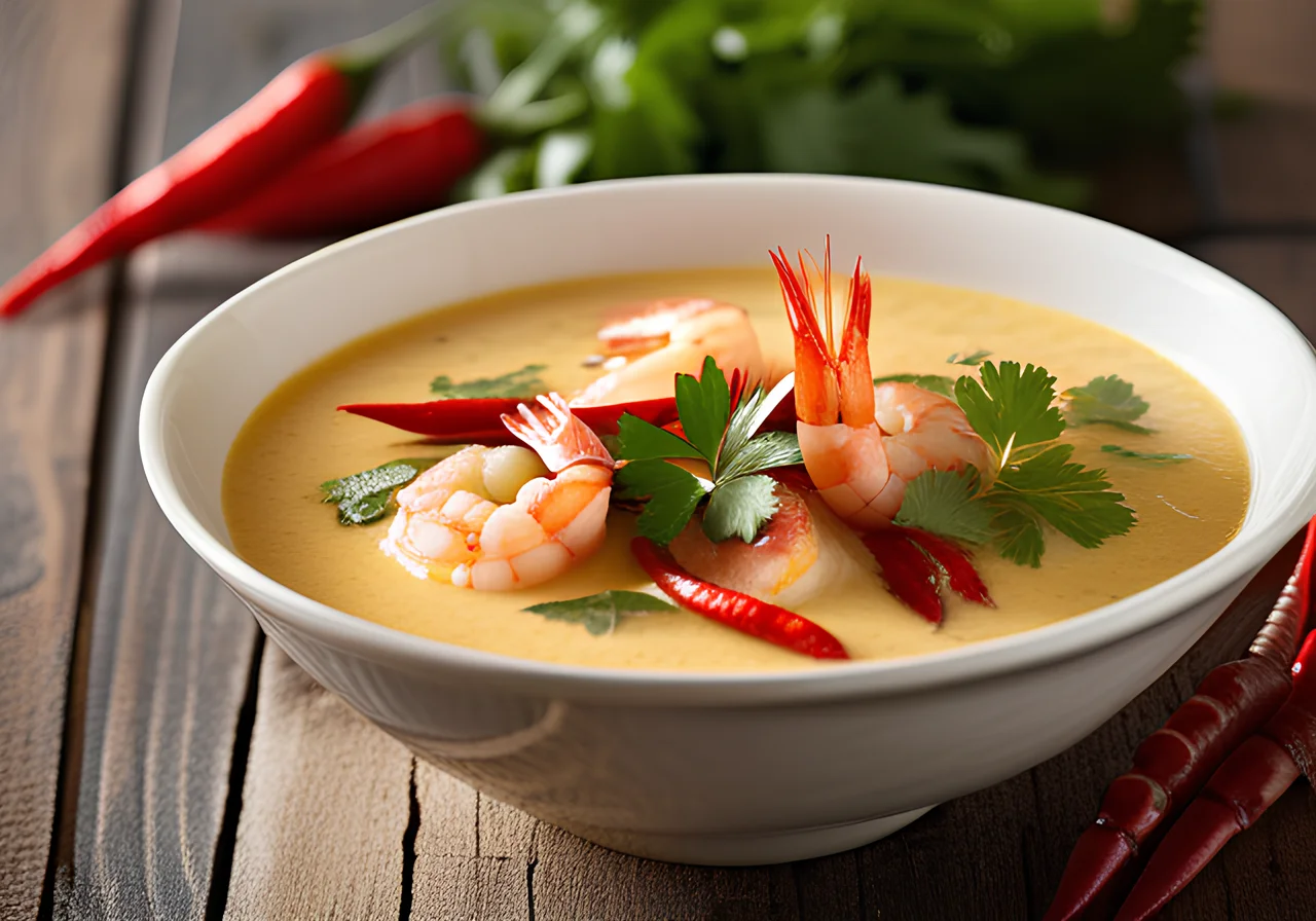 Coconut Curry Soup with Shrimp