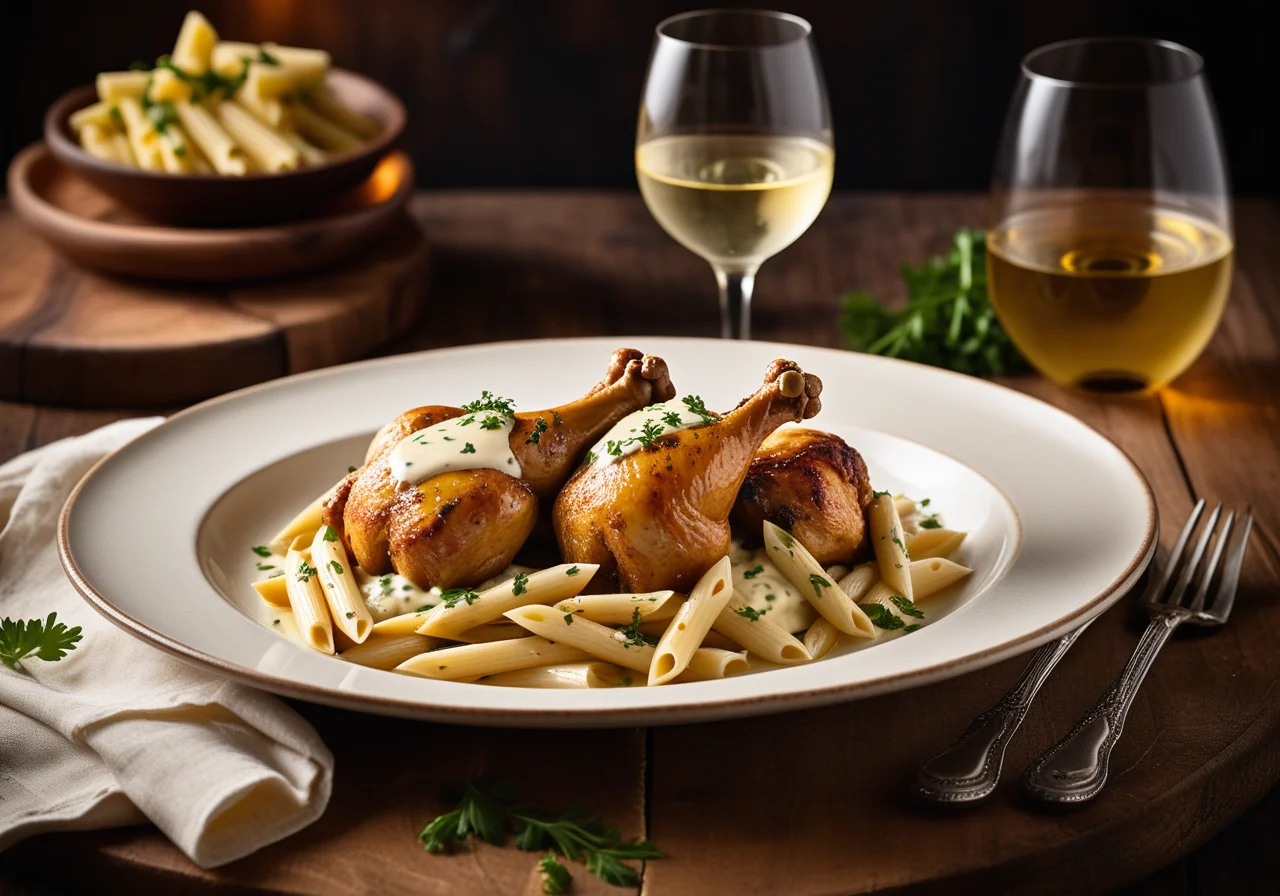 Chicken Thighs with White Wine Sauce