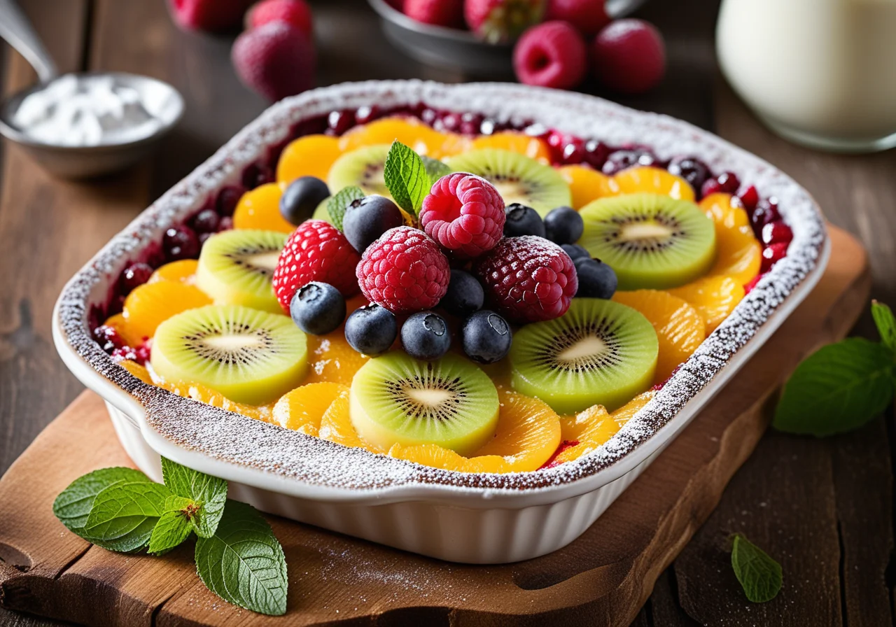 Sweet Gratin with Fresh Fruit