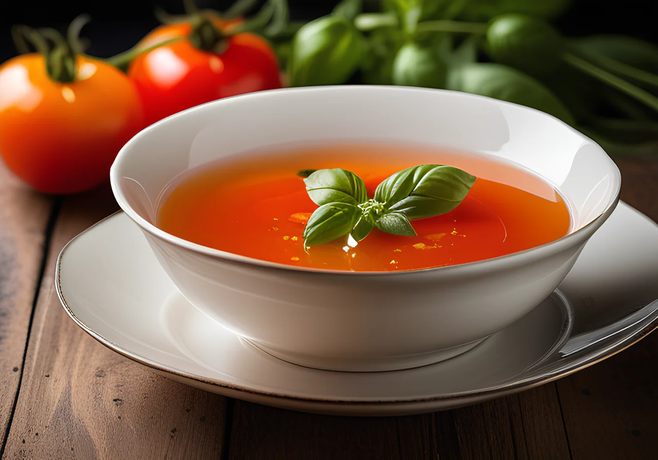 Clear Tomato Consommé