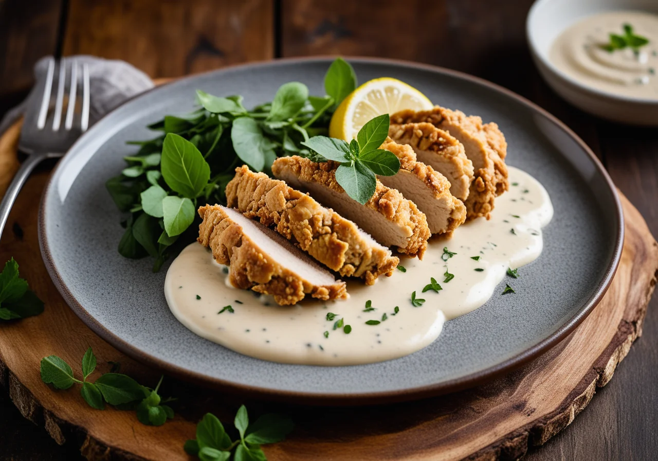 Pan‑fried Chicken Breast with Cream Sauce