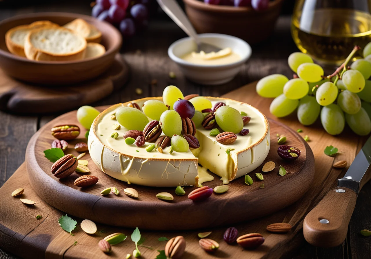 Baked Camembert with Grapes