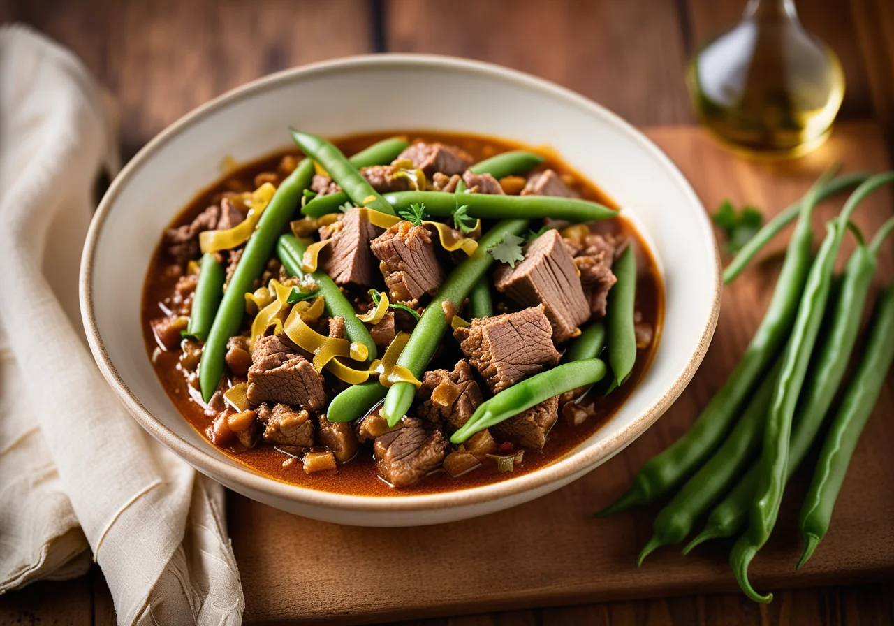 Lamb Ragout with Scallions and Green Beans