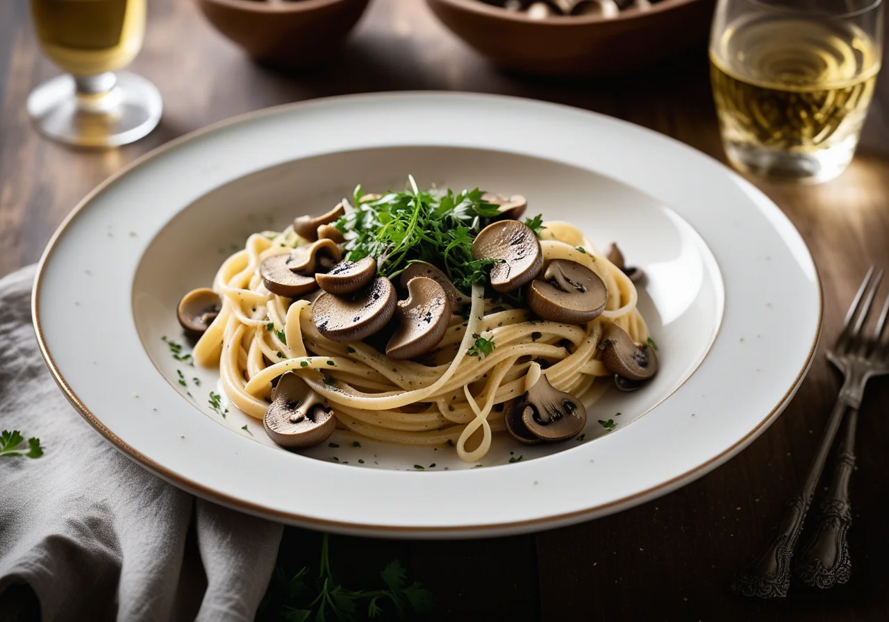 Pasta with Mushroom Sauce