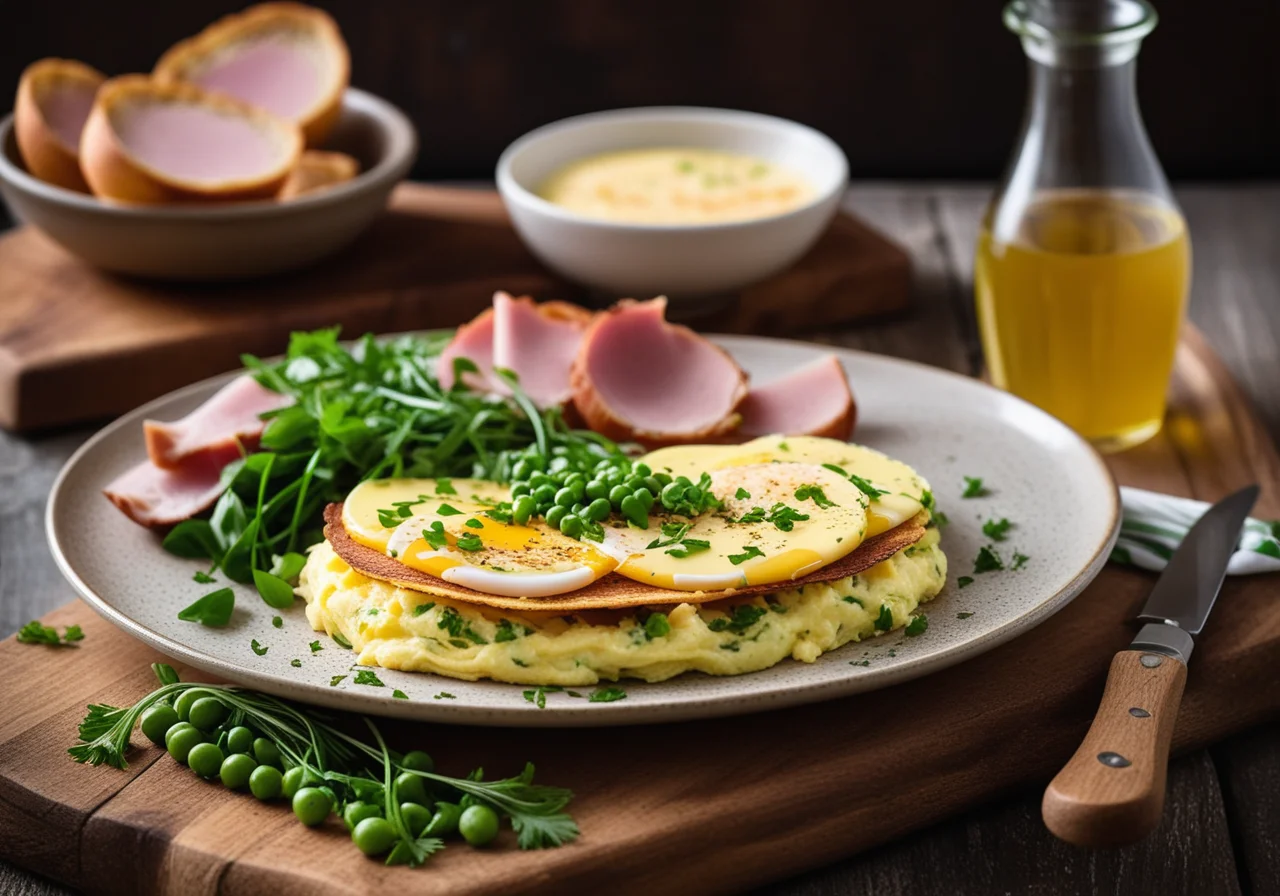 Vegetable Ham Omelette