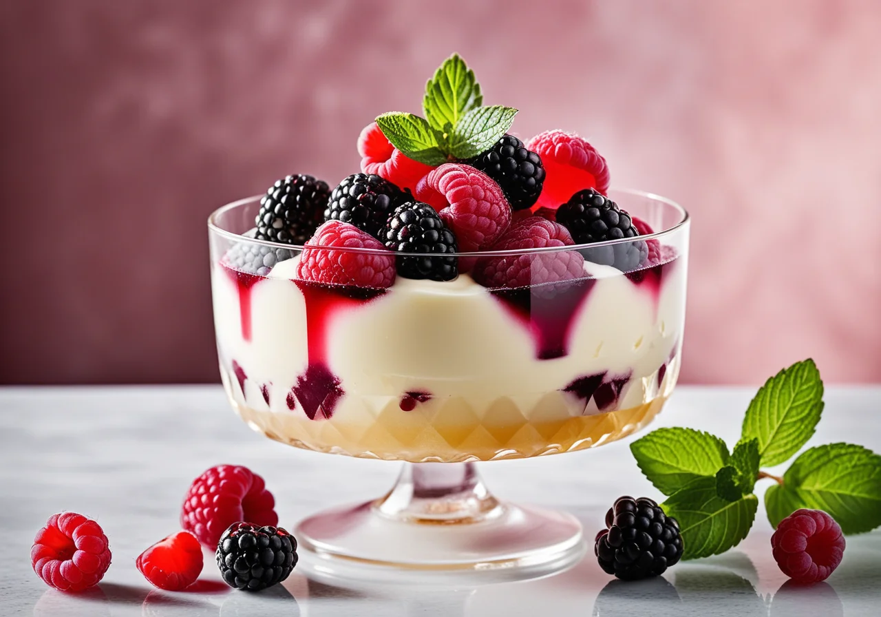 Forest Berries in Elderflower Jelly