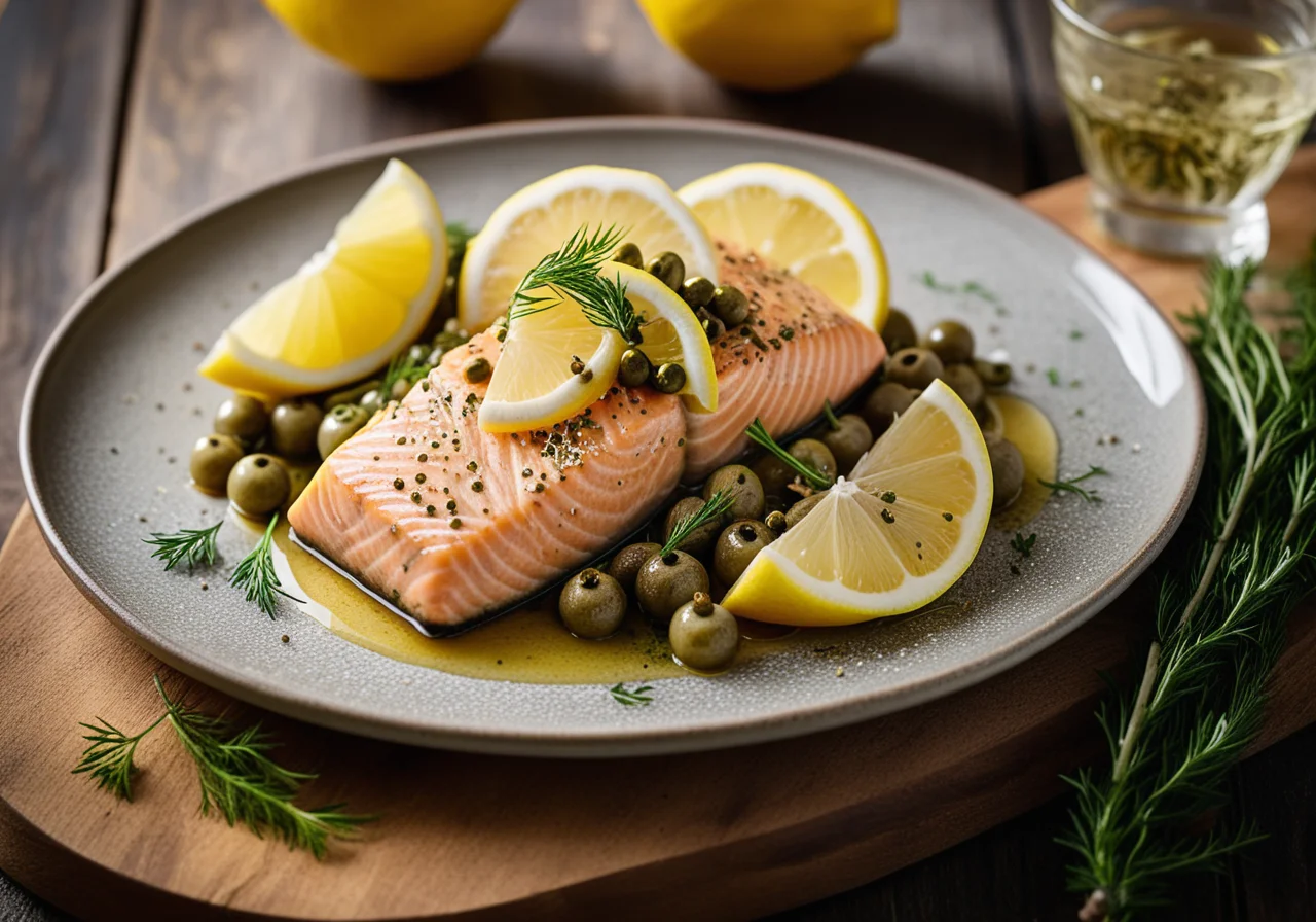 Salmon with Capers and Lemon
