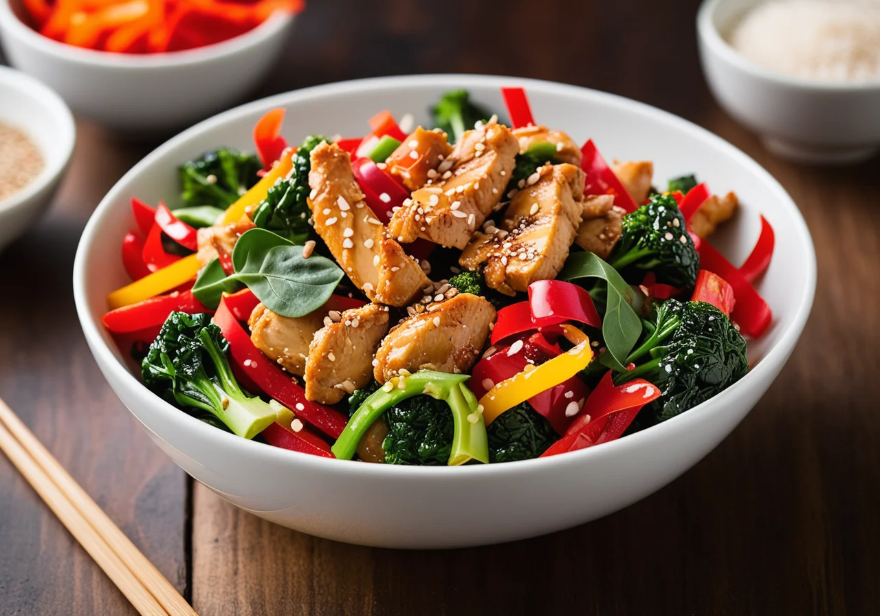 Asian-Style Chicken Strips with Vegetables