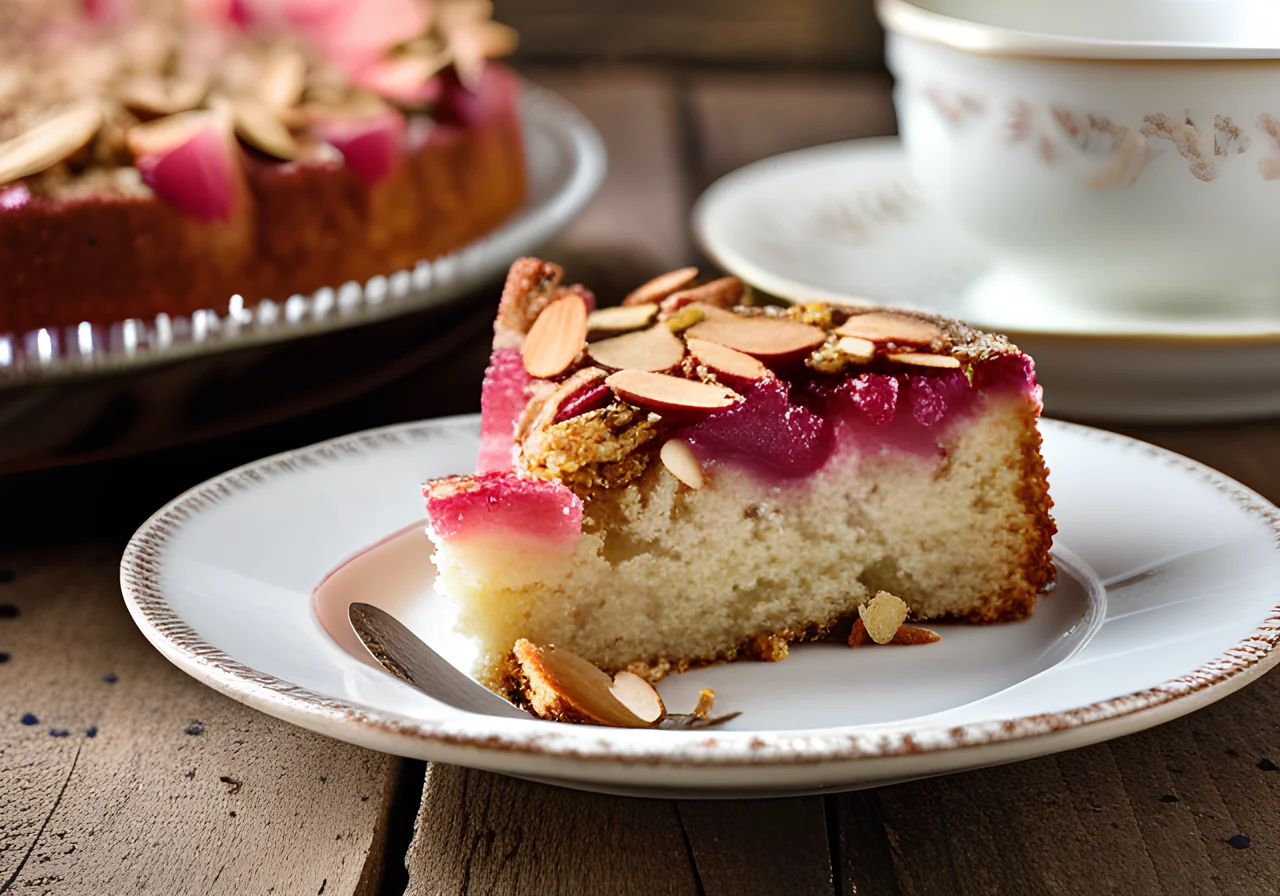 Almond Rhubarb Cake