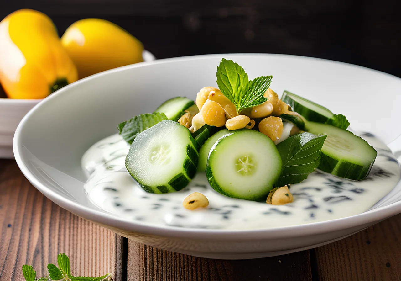 Cucumber Salad with Raisins and Mint