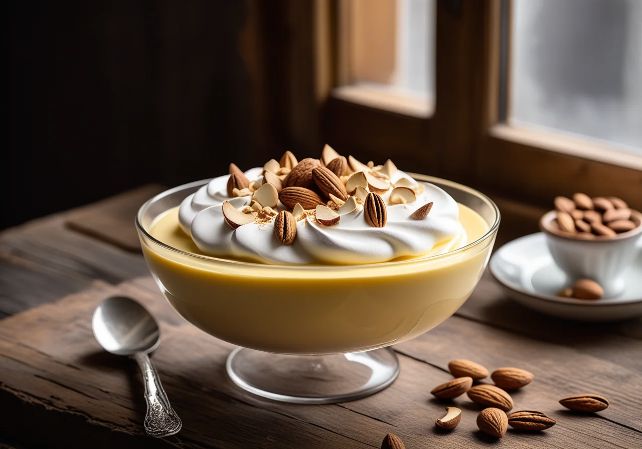 Vanilla Cream with Gratinated Egg White