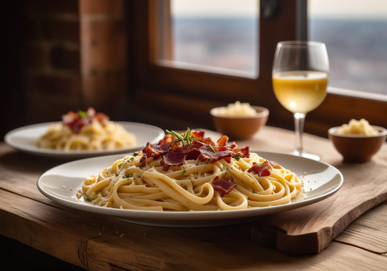 Pasta with Bacon and Eggs