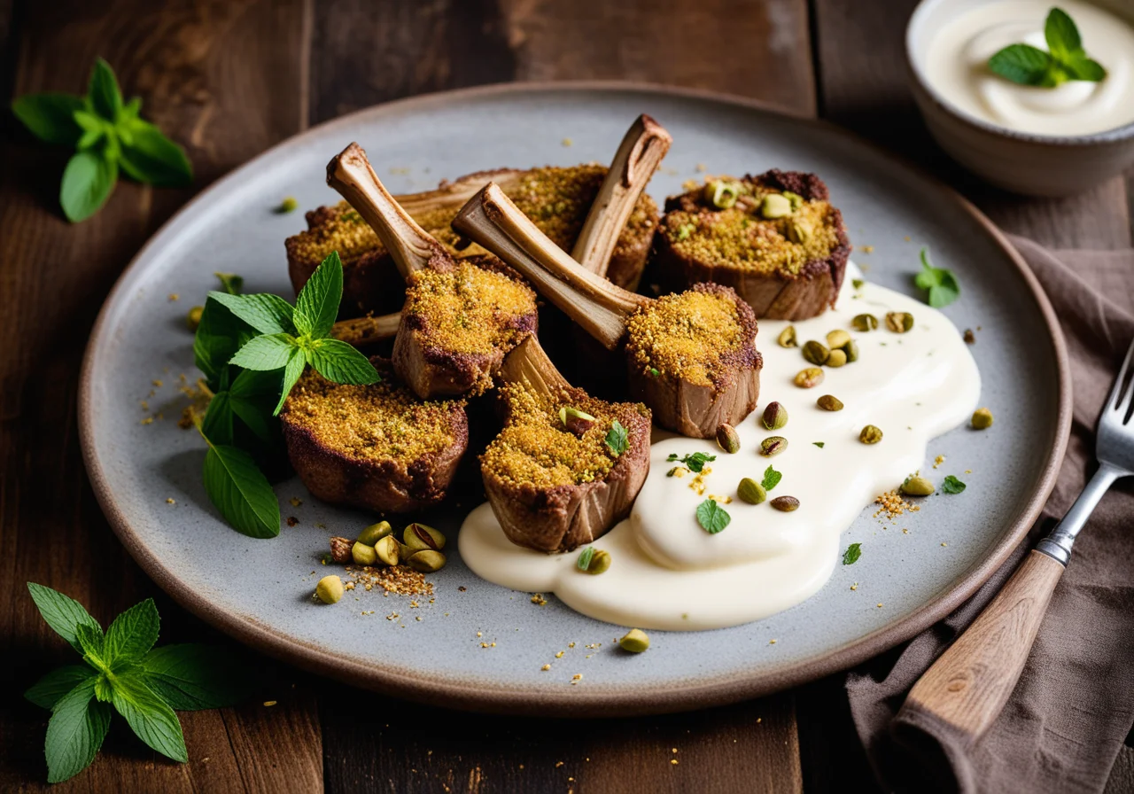 Lamb Chops with Pistachio Crust