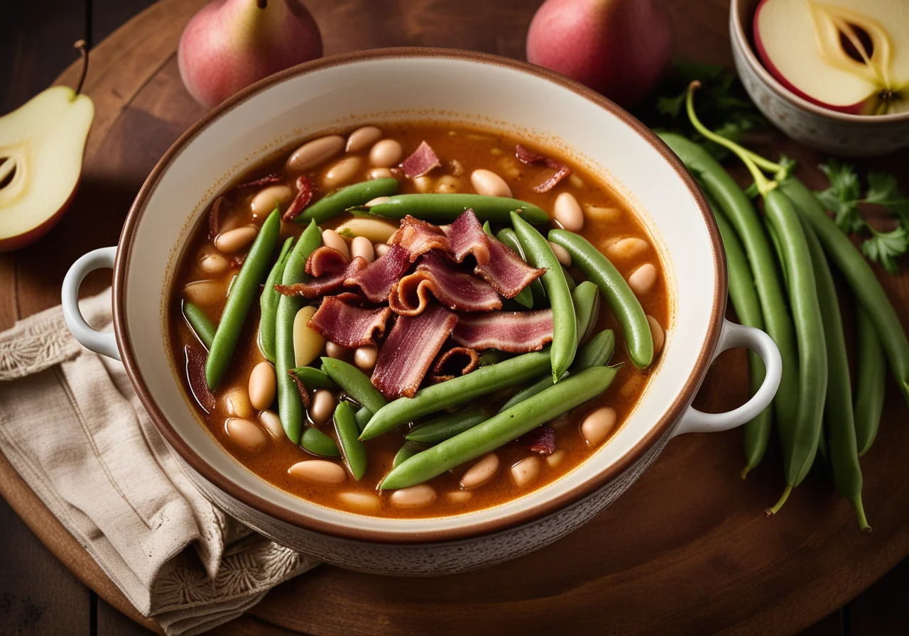 North German Bean Stew with Pears and Bacon