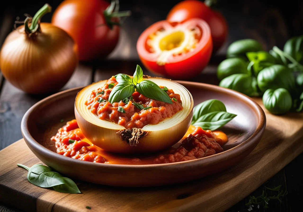 Large Onion with Vegetable Wheat Filling