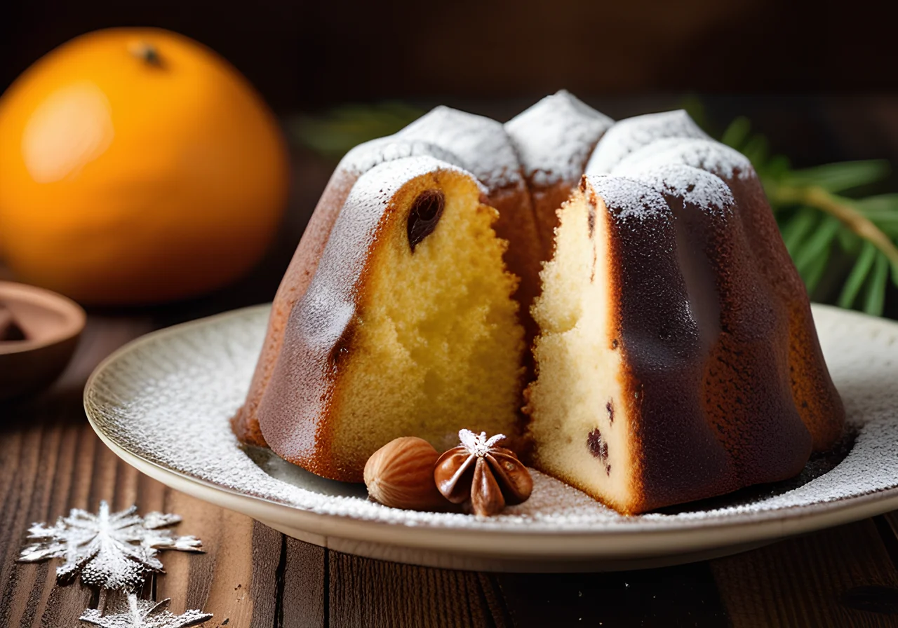 Marzipan Gugelhupf with Hazelnuts and Chocolate